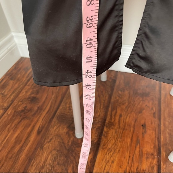 For Love And Lemons Women’s Maxi Skirt Satin Slit Black Size S High Waisted - Picture 13 of 15